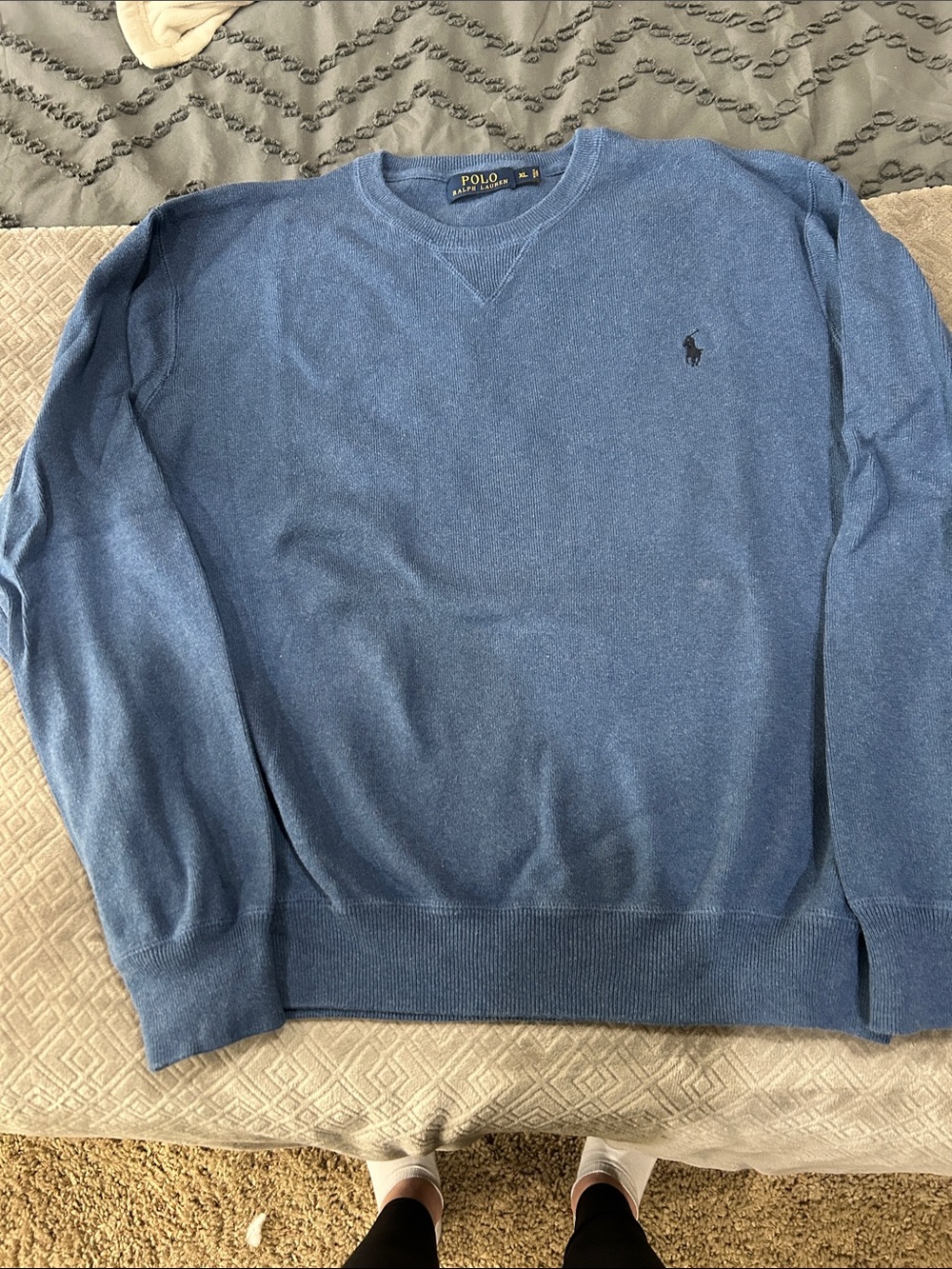 Polo by Ralph Lauren Heather Blue Crewneck Sweatshirt